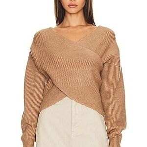 Brochu Walker Camel V-Neck Sweater